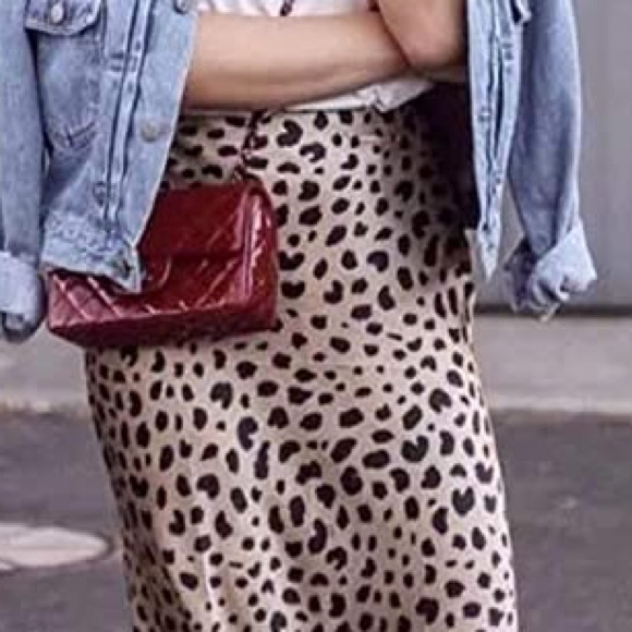 Leopard Midi Skirt high elastic waist - Picture 6 of 8